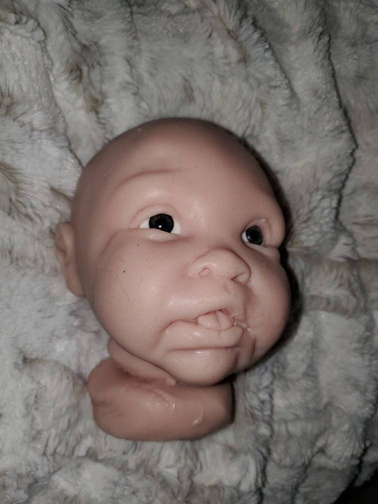 Silicone baby head for 18"newborn cuddle body "Avery"