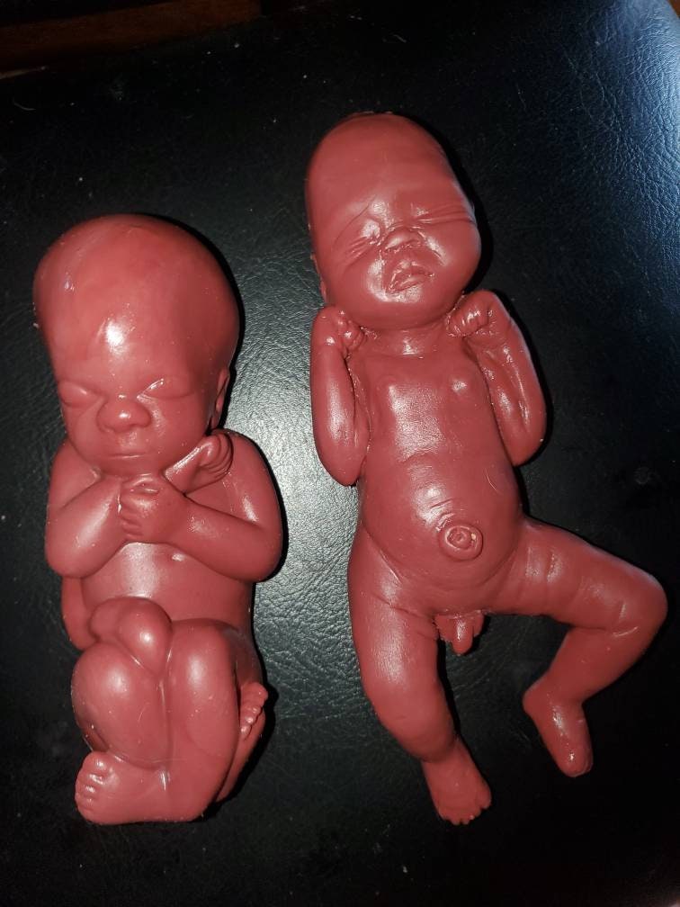 8" curled up silicone baby 22 week gestation memorial baby born too soon