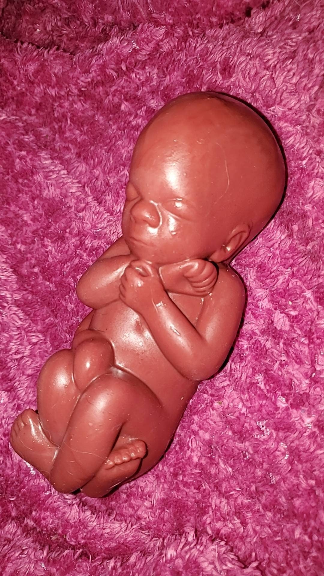 8" curled up silicone baby 22 week gestation memorial baby born too soon