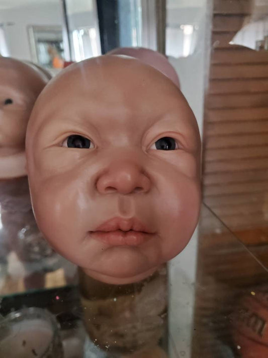 Silicone baby head mold for pouring your own babies