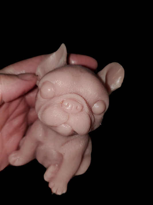 3" silicone puppy dog frenchie