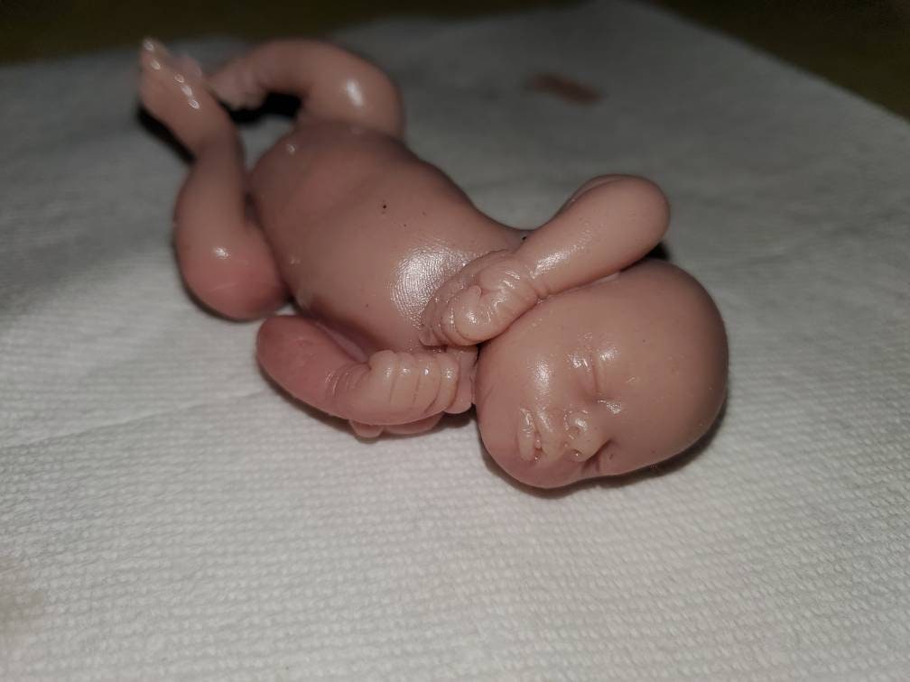 Mini silicone baby 4" sleeping cutie