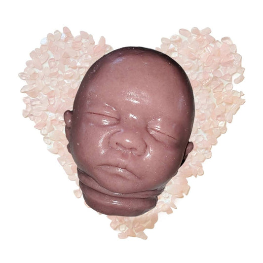 15" silicone baby head preemie for cloth body baby doll