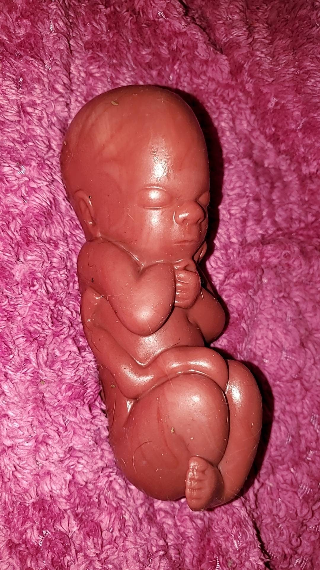 8" curled up silicone baby 22 week gestation memorial baby born too soon