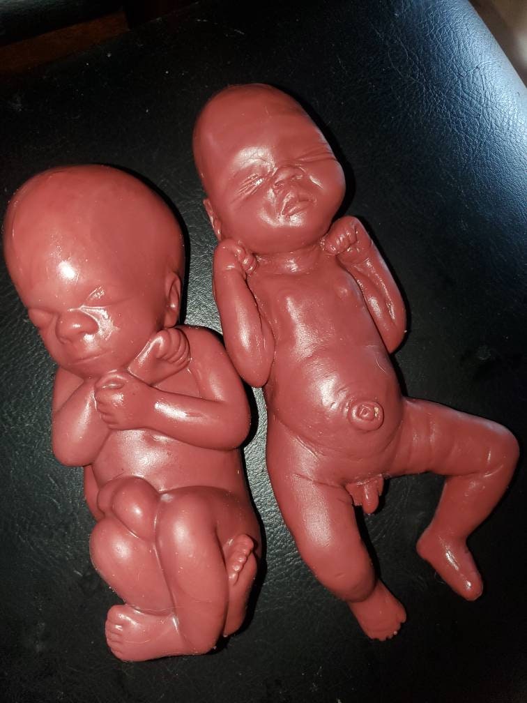 8" curled up silicone baby 22 week gestation memorial baby born too soon