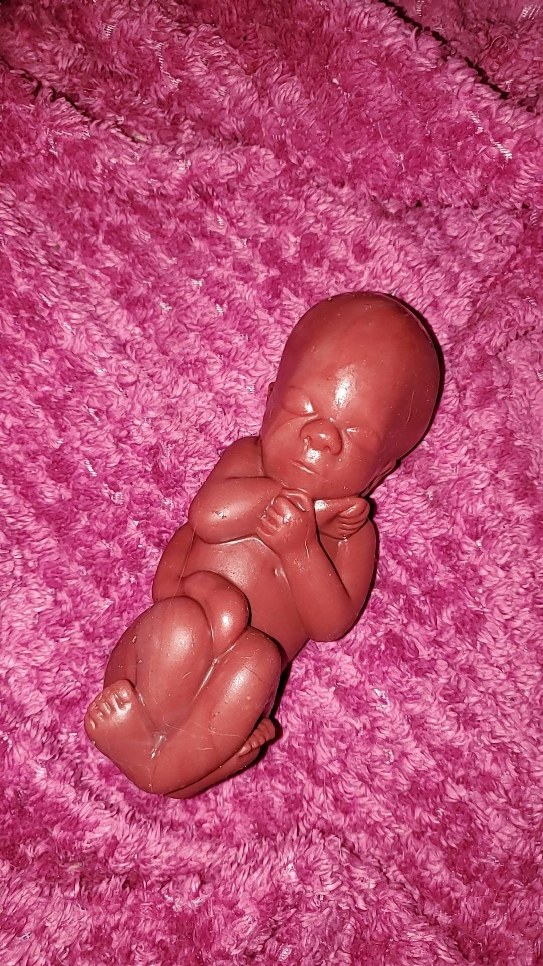 8" curled up silicone baby 22 week gestation memorial baby born too soon