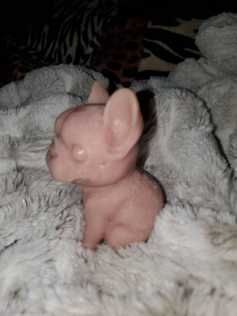 3" silicone puppy dog frenchie