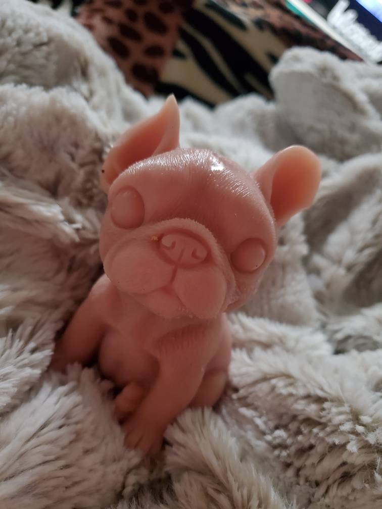 3" silicone puppy dog frenchie