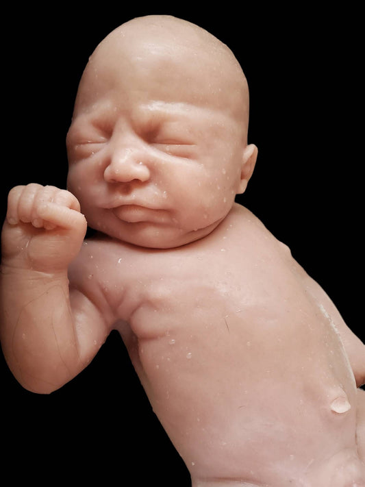 Two full body silicone baby TWINS 19" fully painted
