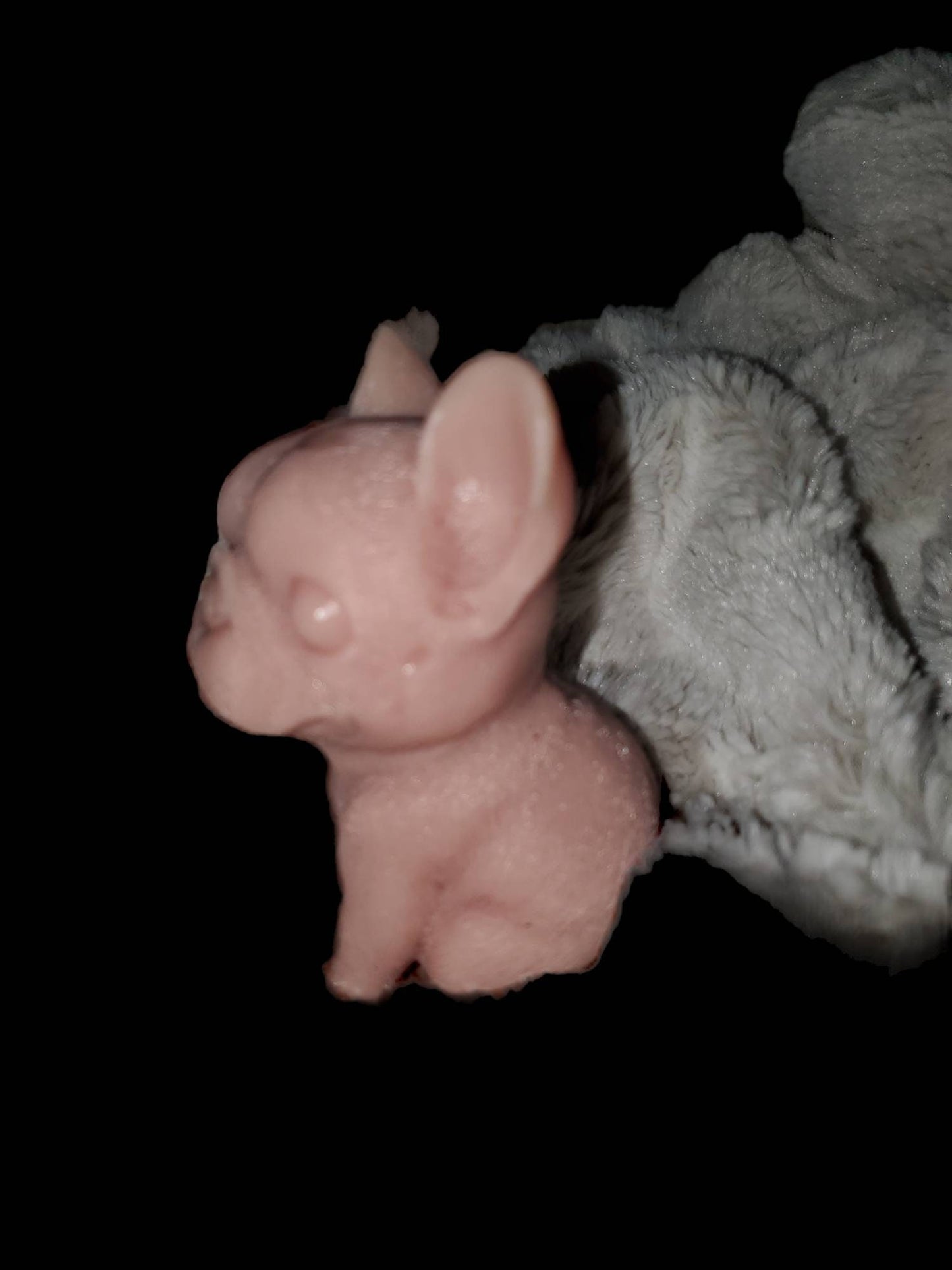 3" silicone puppy dog frenchie