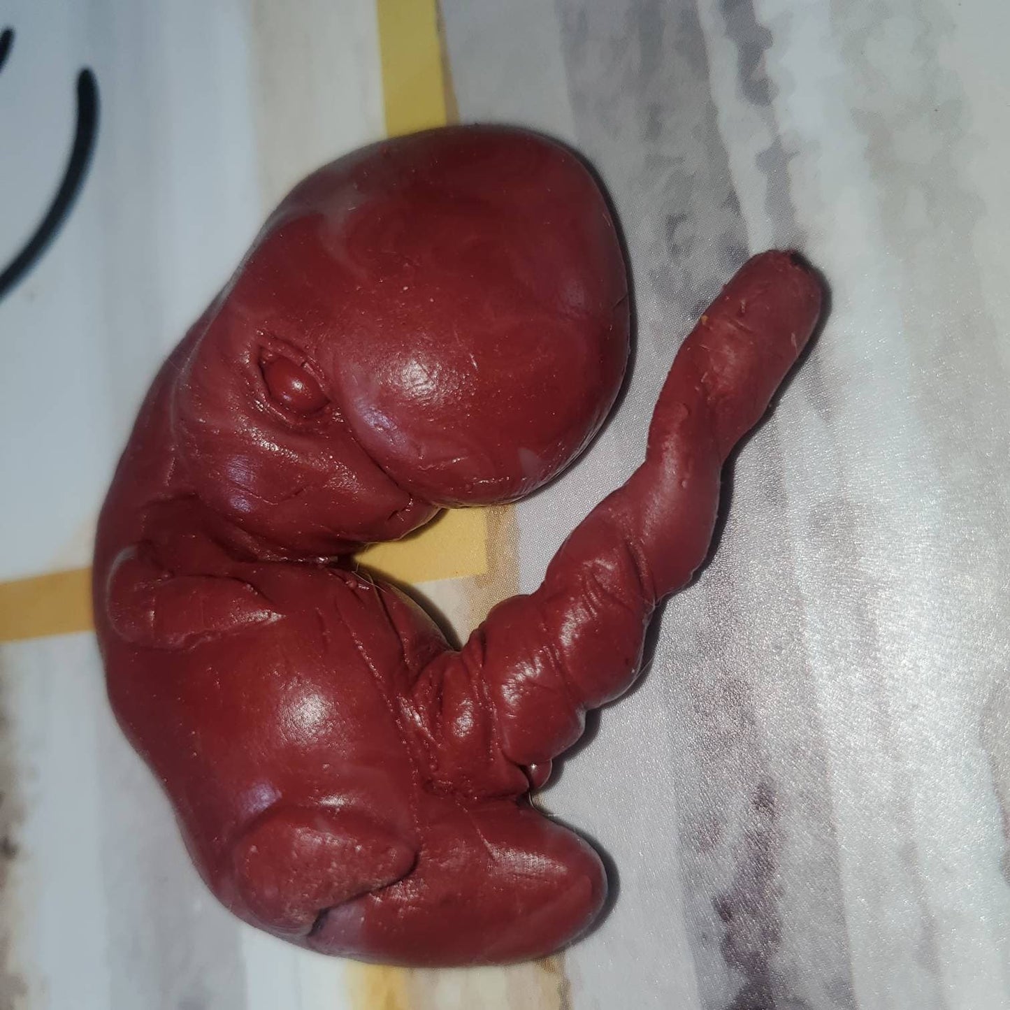 13 week sized gestation silicone fetus memorial baby with umbilical cord