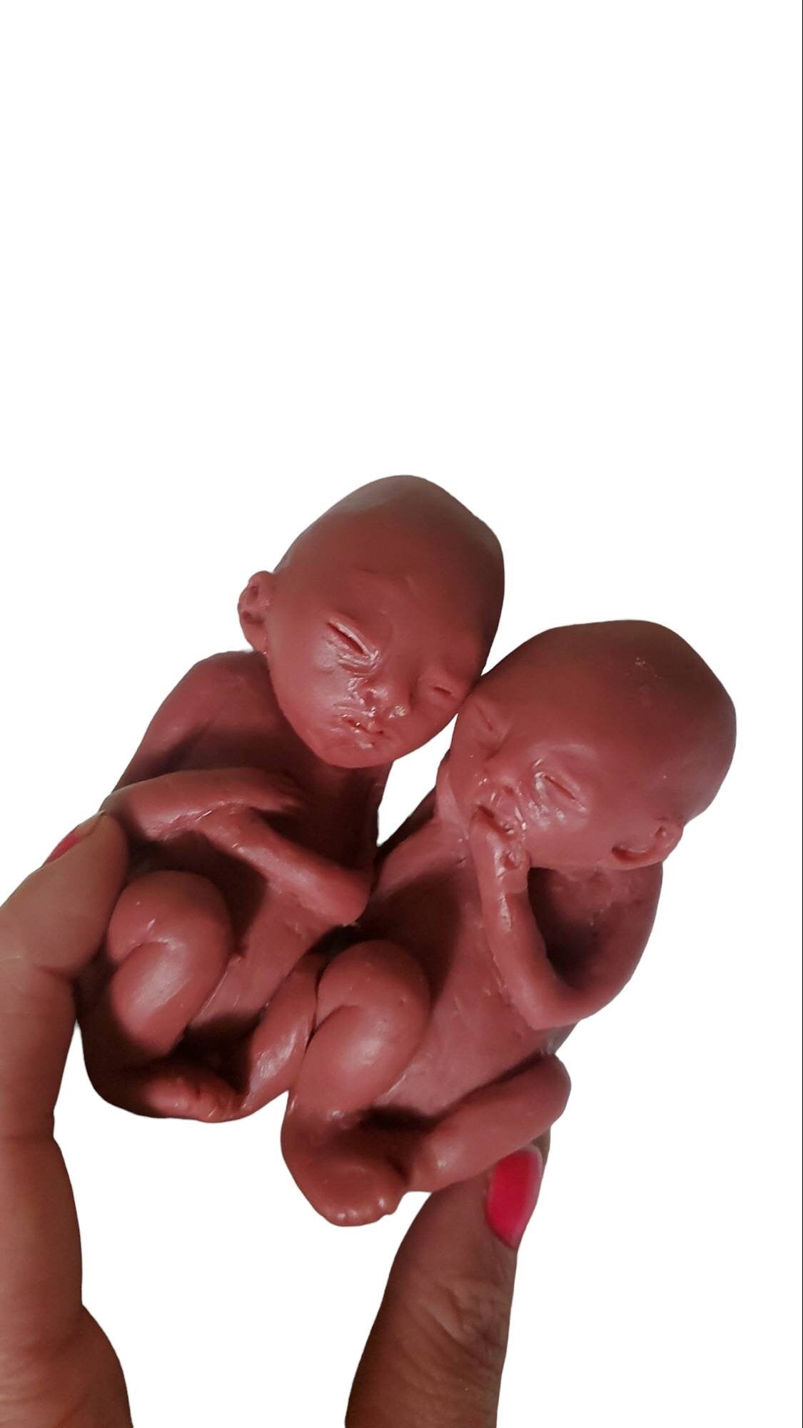 19 week silicone memorial fetus twins