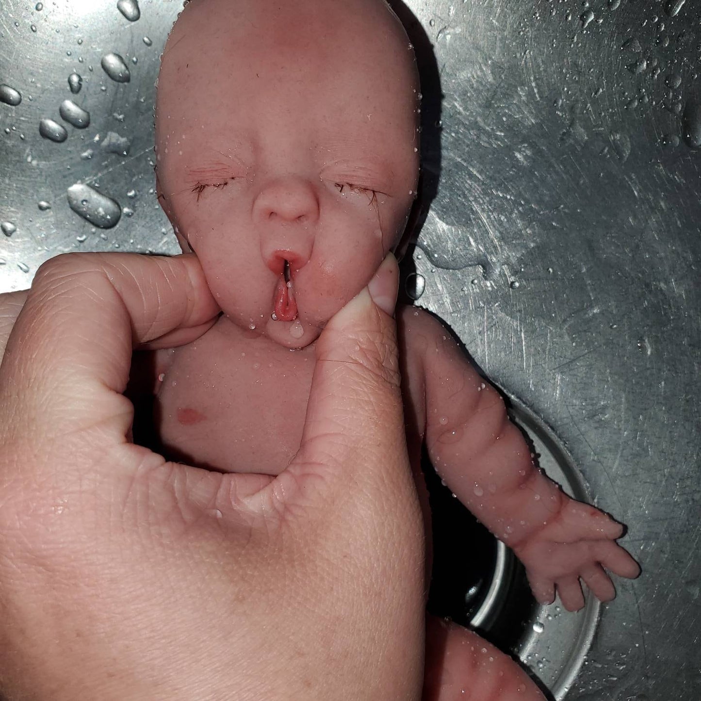 11" inches realistic lifelike full body silicone baby preemie baby boy FULLY PAINTED