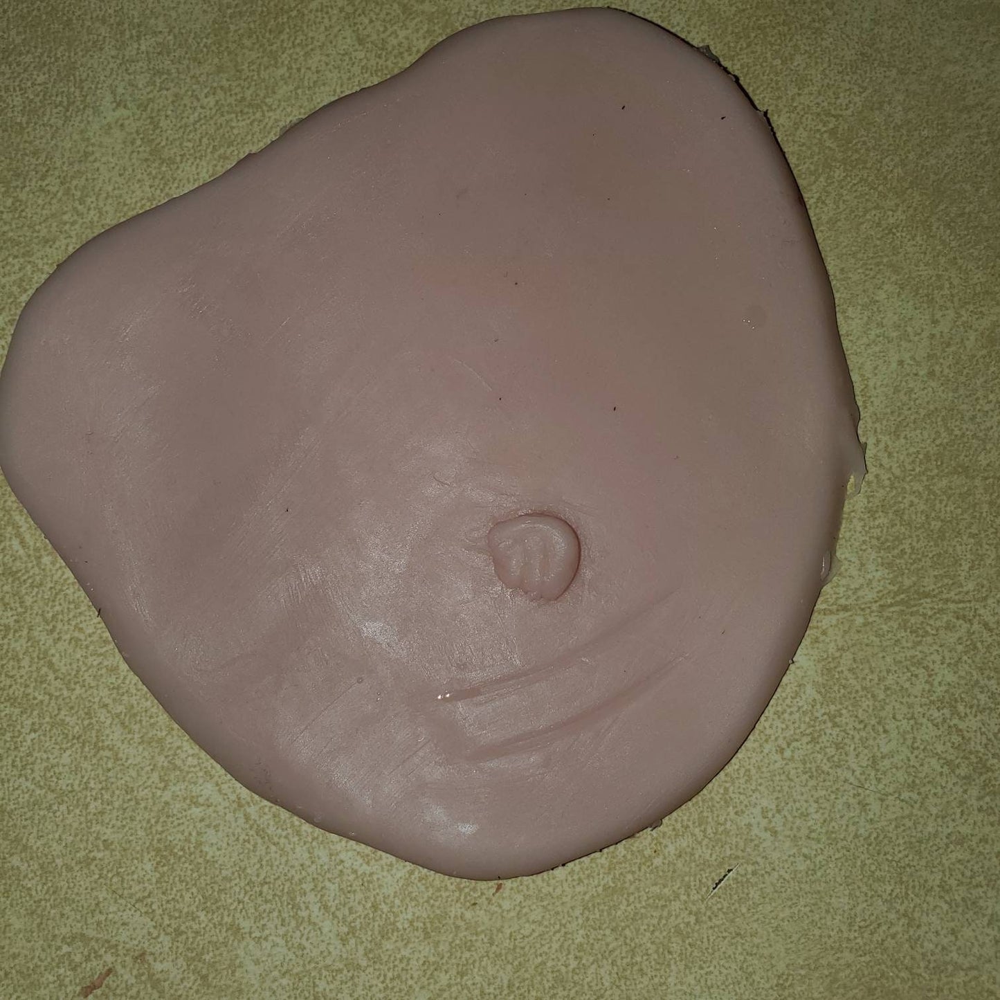 Silicone baby belly plate for newborn size baby unpainted reborn