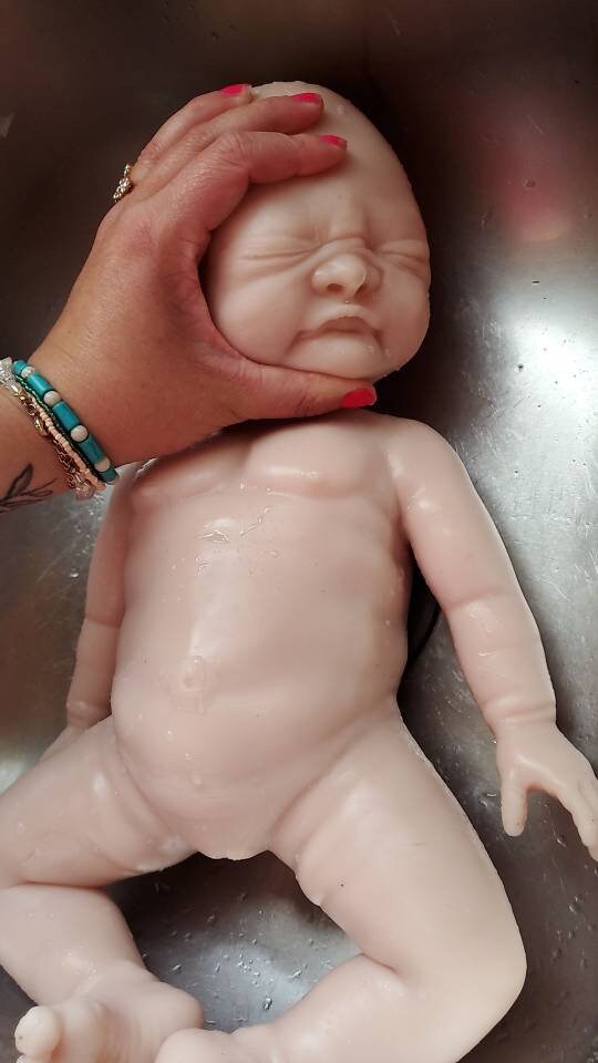 19" Full body silicone baby doll newborn girl or boy