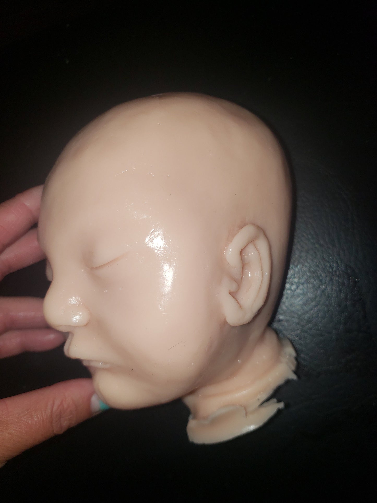 Silicone baby head newborn 18"-20" fully painted