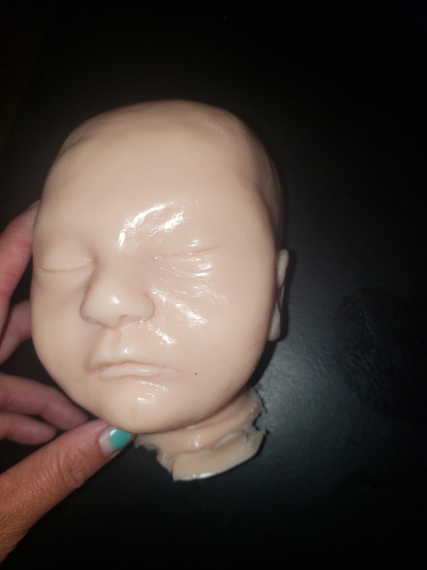 Silicone baby head newborn 18"-20" fully painted