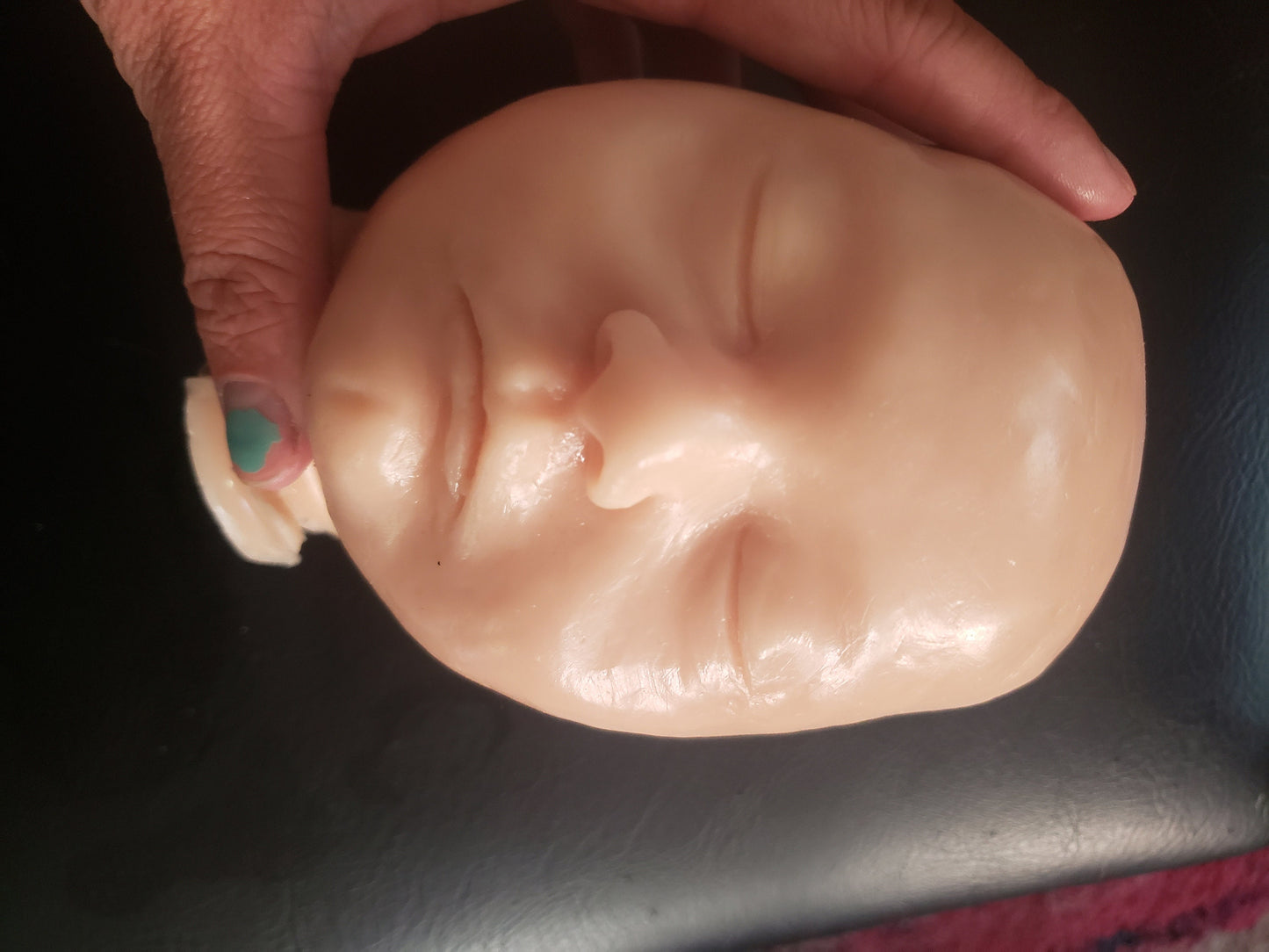 Silicone baby head newborn 18"-20" fully painted