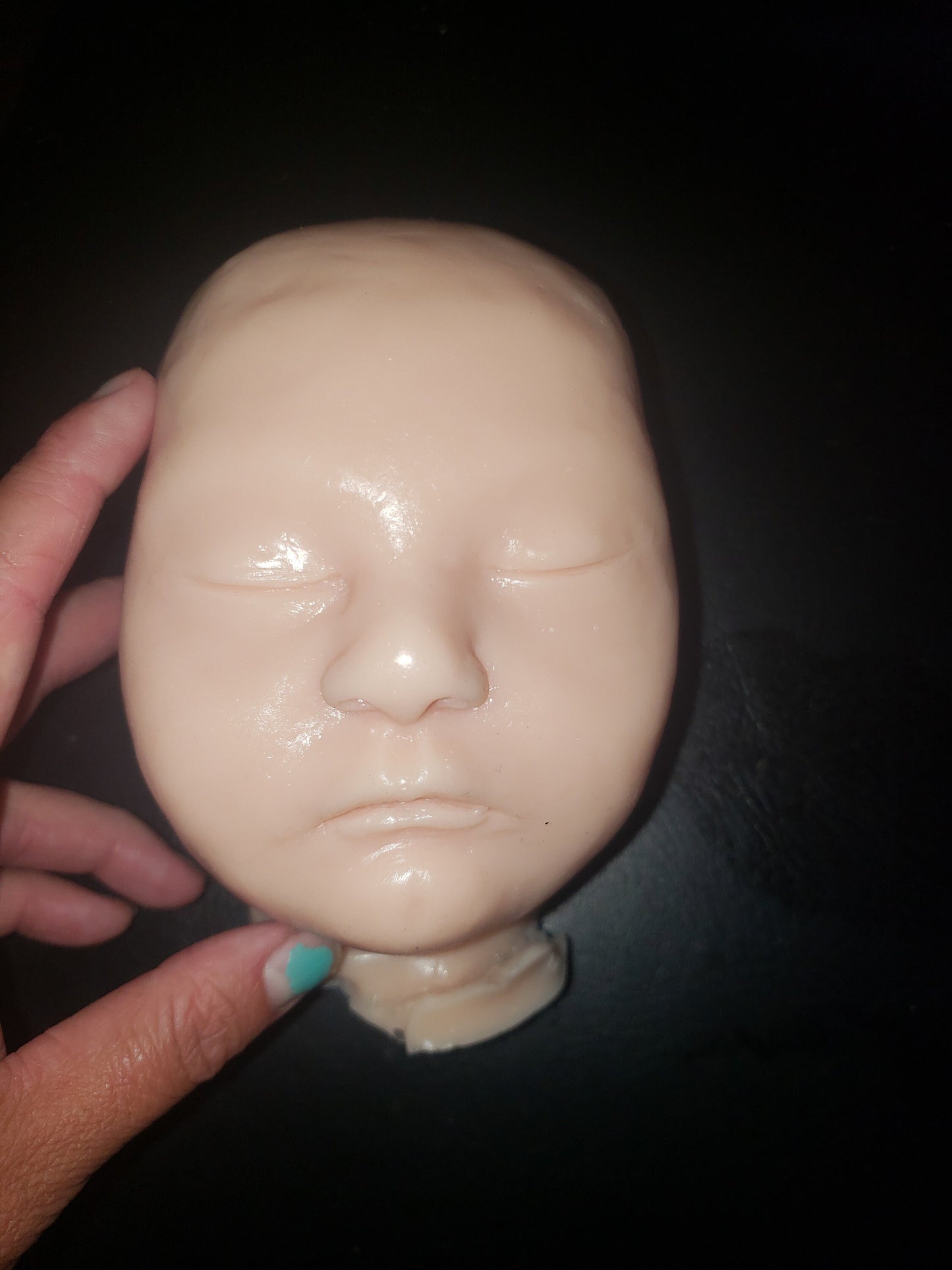 Silicone baby head newborn 18"-20" fully painted