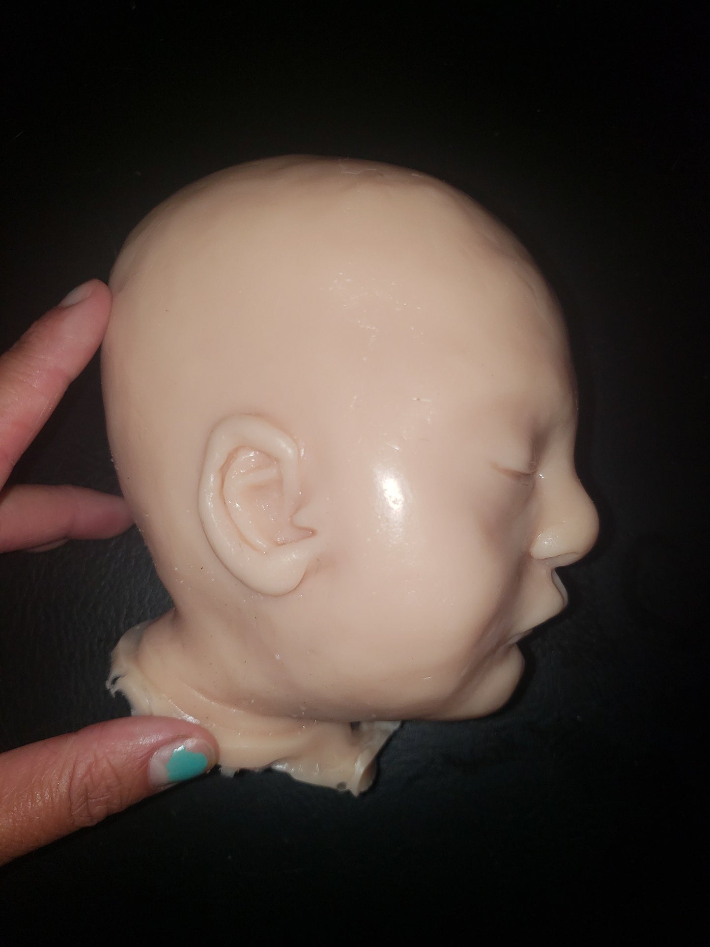 Silicone baby head newborn 18"-20" fully painted