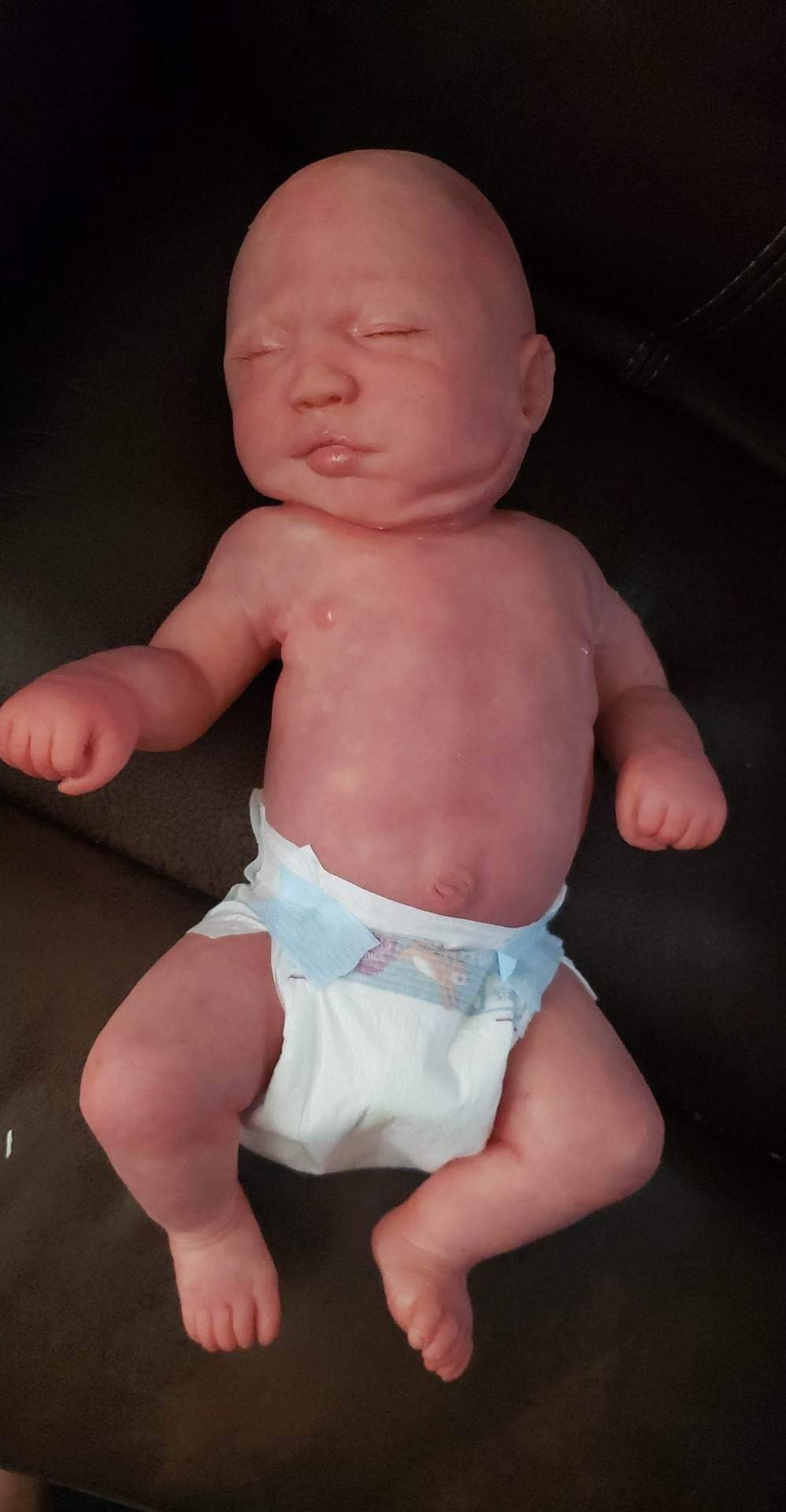 Two full body silicone baby TWINS 19" fully painted