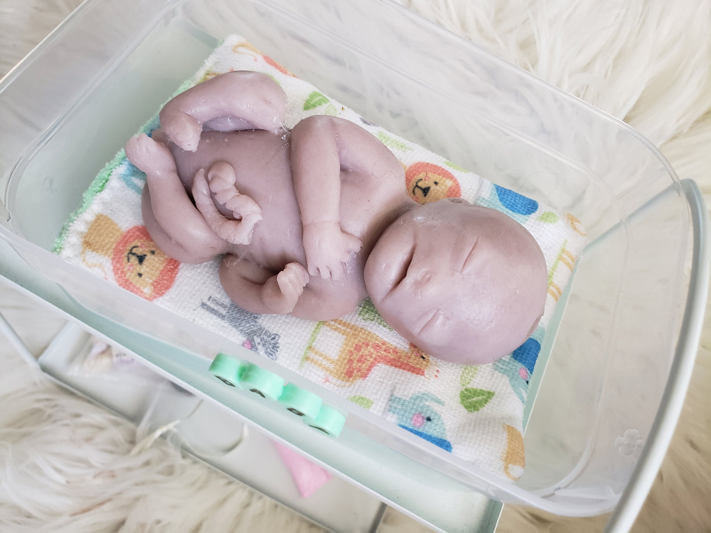 Full body 20 week gestational fetus memorial silicone baby