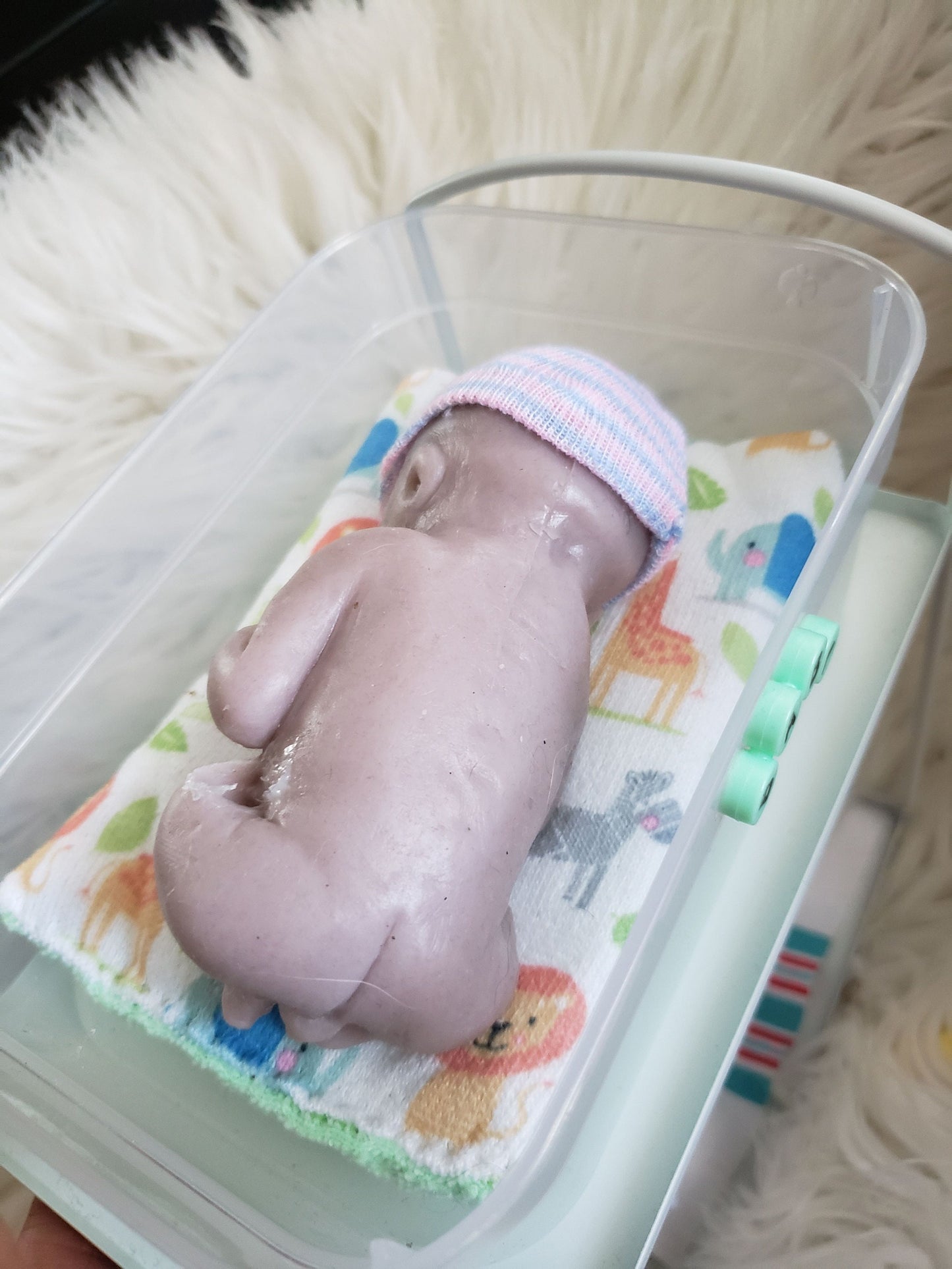 Full body 20 week gestational fetus memorial silicone baby