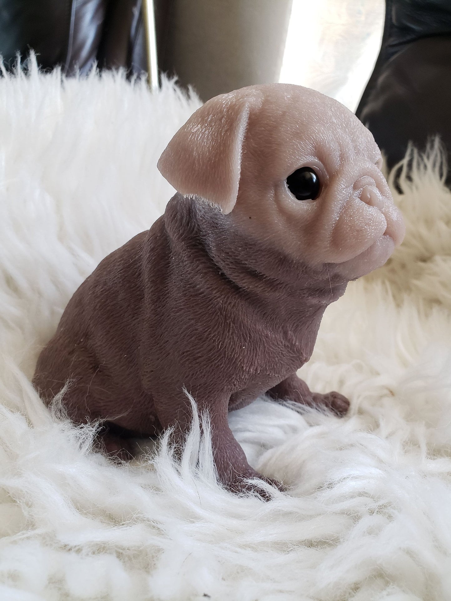 10" inches  Full Body Silicone Pug puppy dog open eyes cutie you choose color