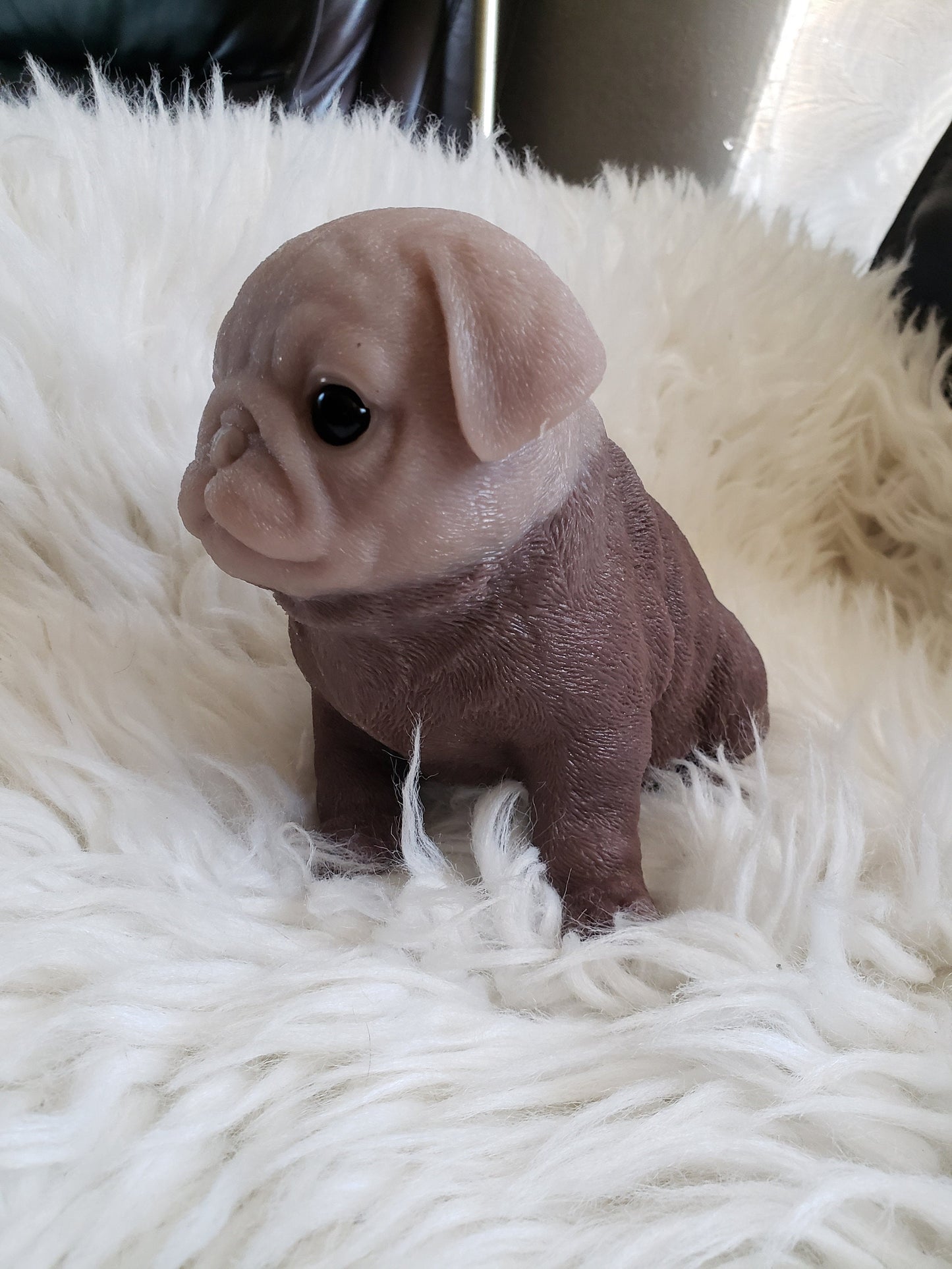 10" inches  Full Body Silicone Pug puppy dog open eyes cutie you choose color