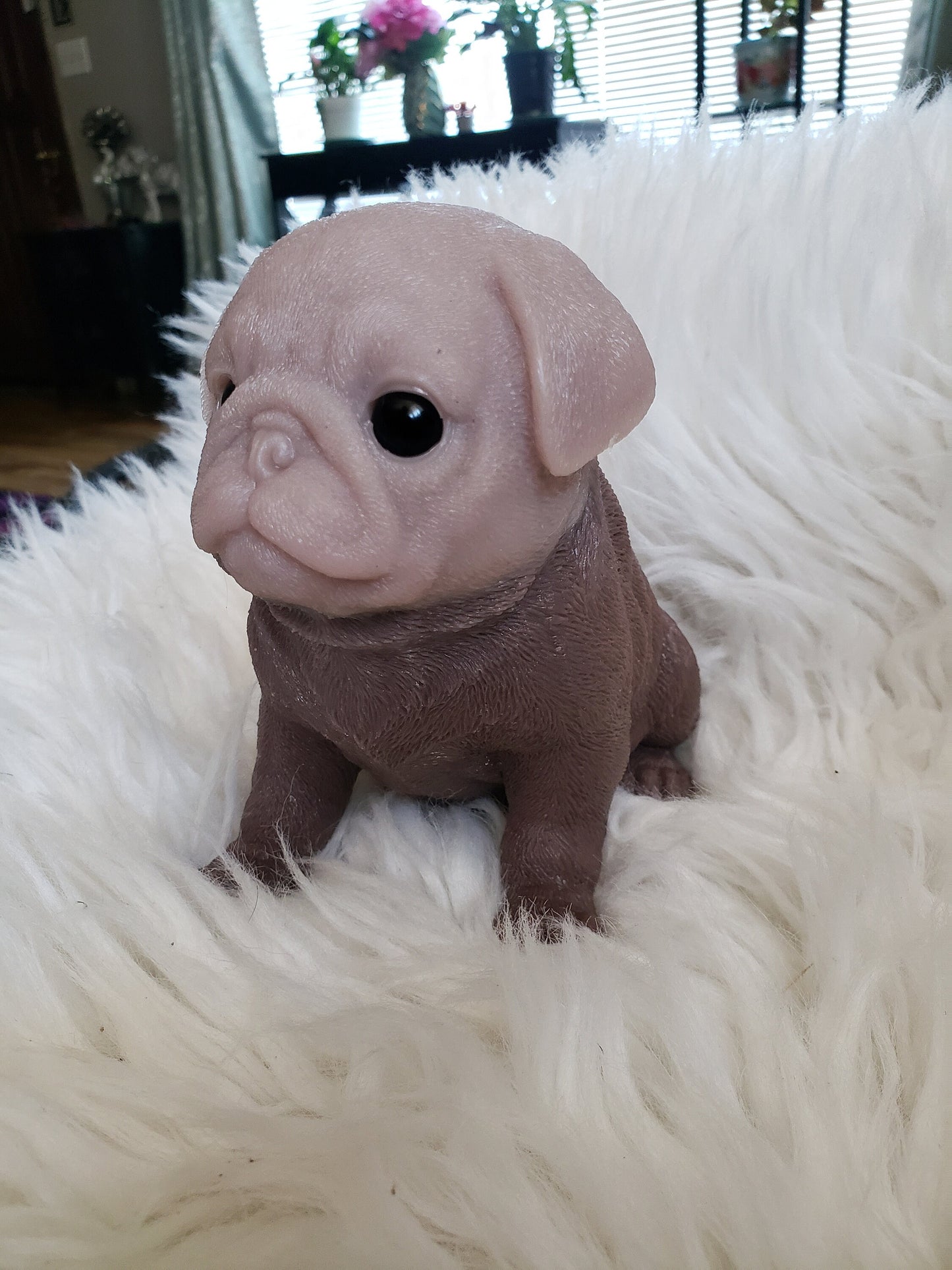 10" inches  Full Body Silicone Pug puppy dog open eyes cutie you choose color