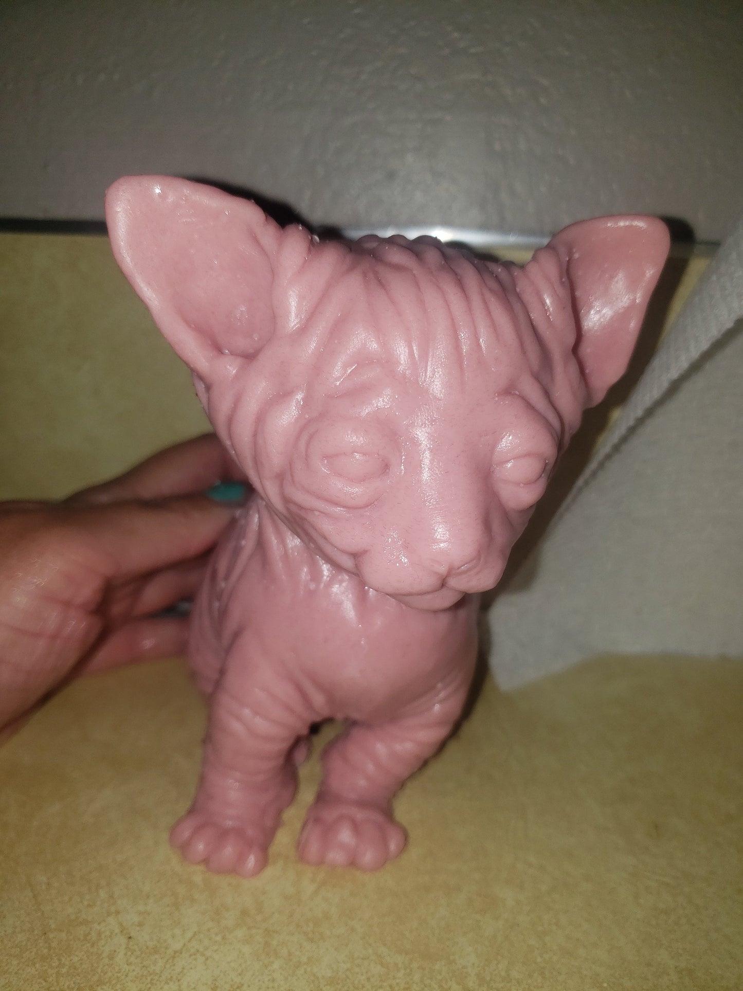 Silicone spyhnx cat kitten 6.5" Bracken taylor green