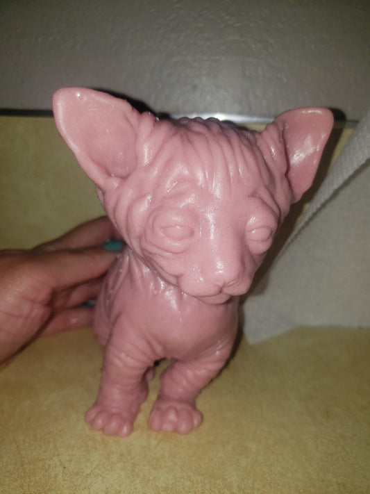 Silicone spyhnx cat kitten 6.5" Bracken taylor green