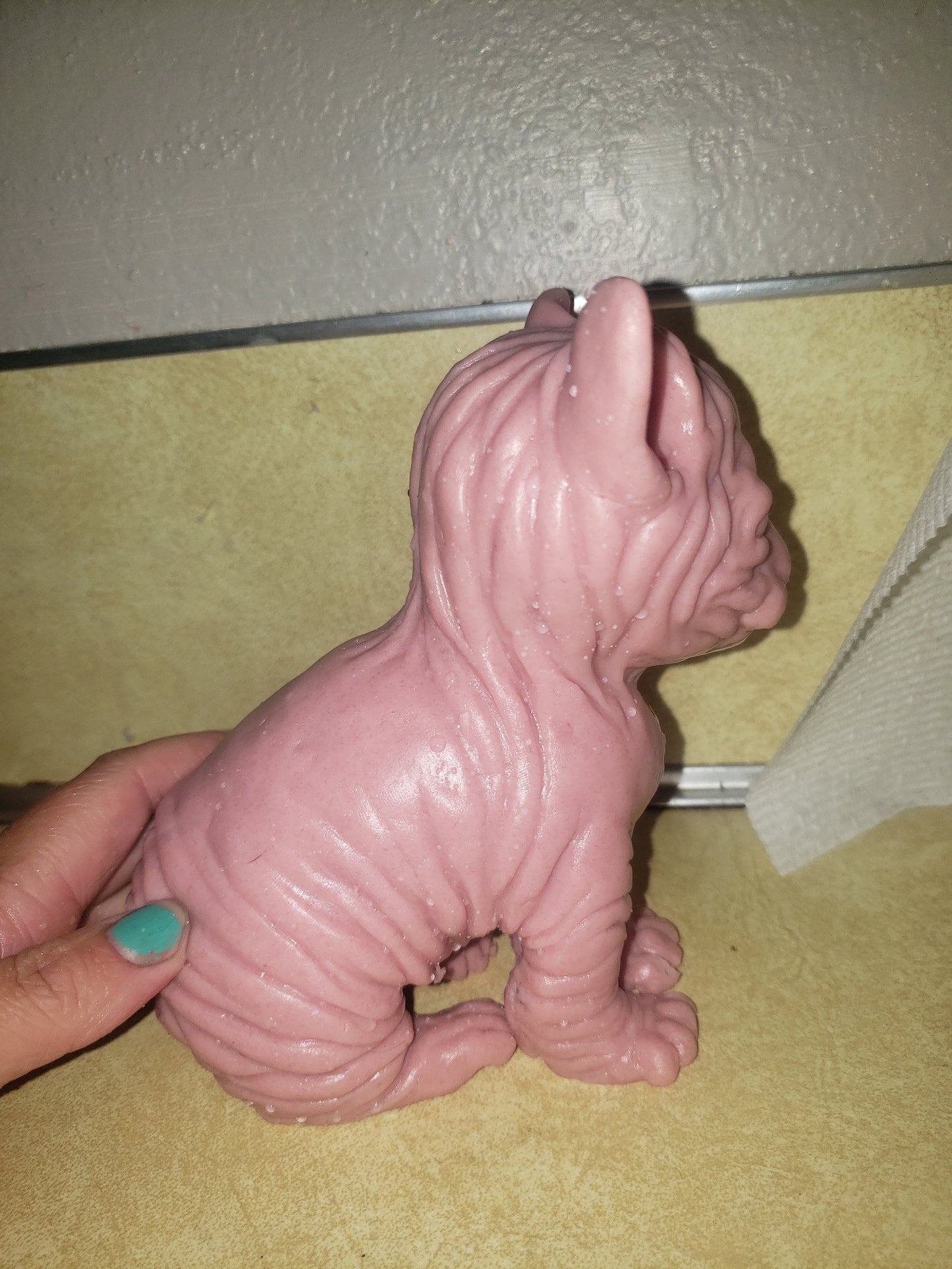 Silicone spyhnx cat kitten 6.5" Bracken taylor green