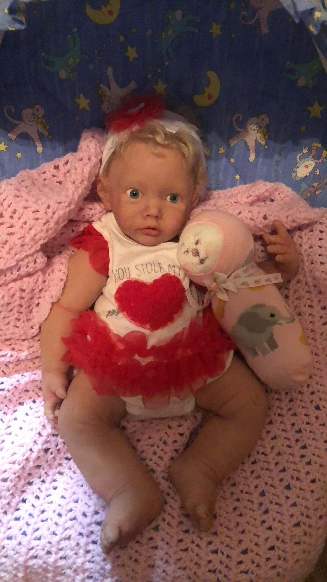 Full body silicone chubby baby open eyes 20" 9.5lbs