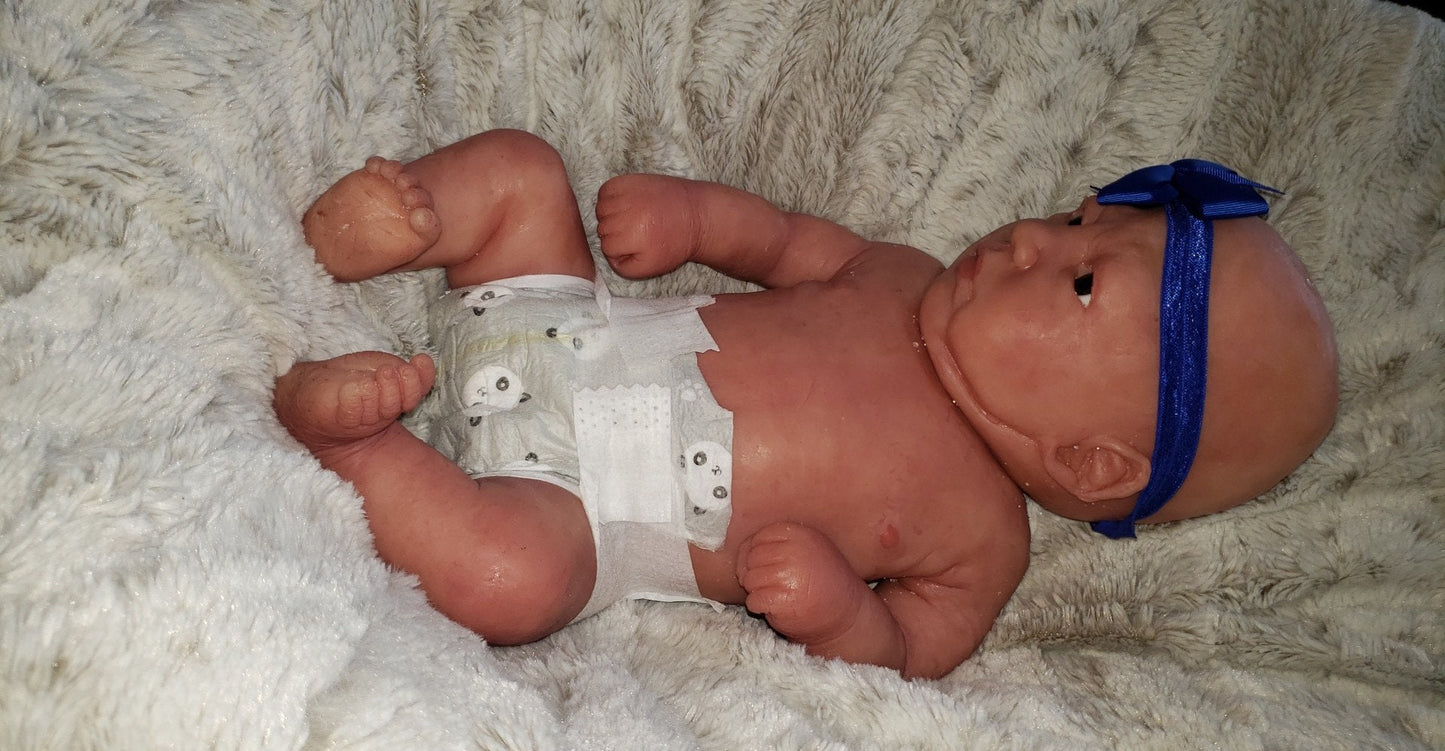 Full body silicone baby 19" Emerly  or eli chunky newborn Open Eyes