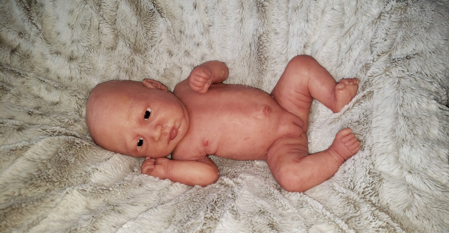 Full body silicone baby 19" Emerly  or eli chunky newborn Open Eyes