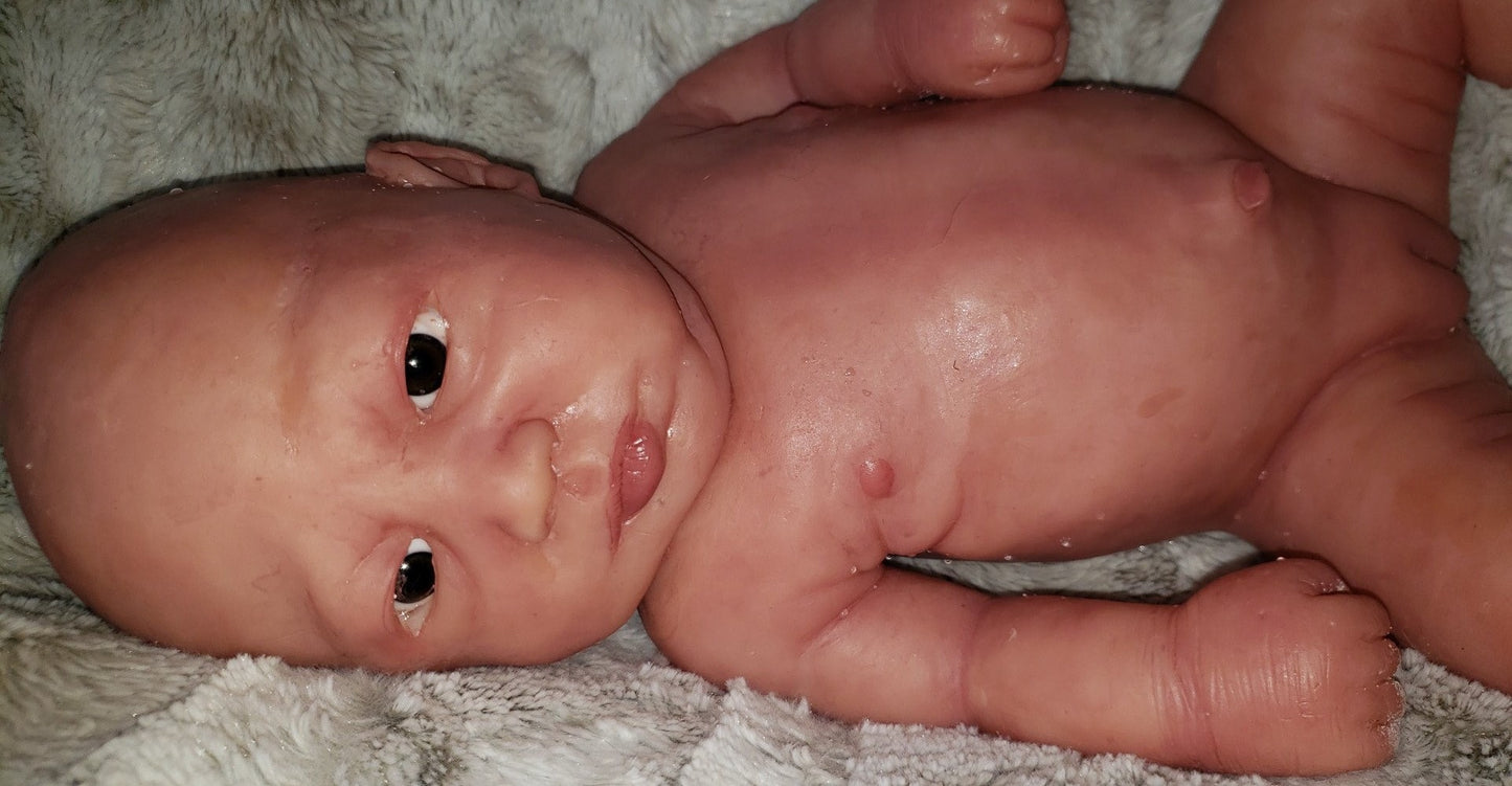Full body silicone baby 19" Emerly  or eli chunky newborn Open Eyes