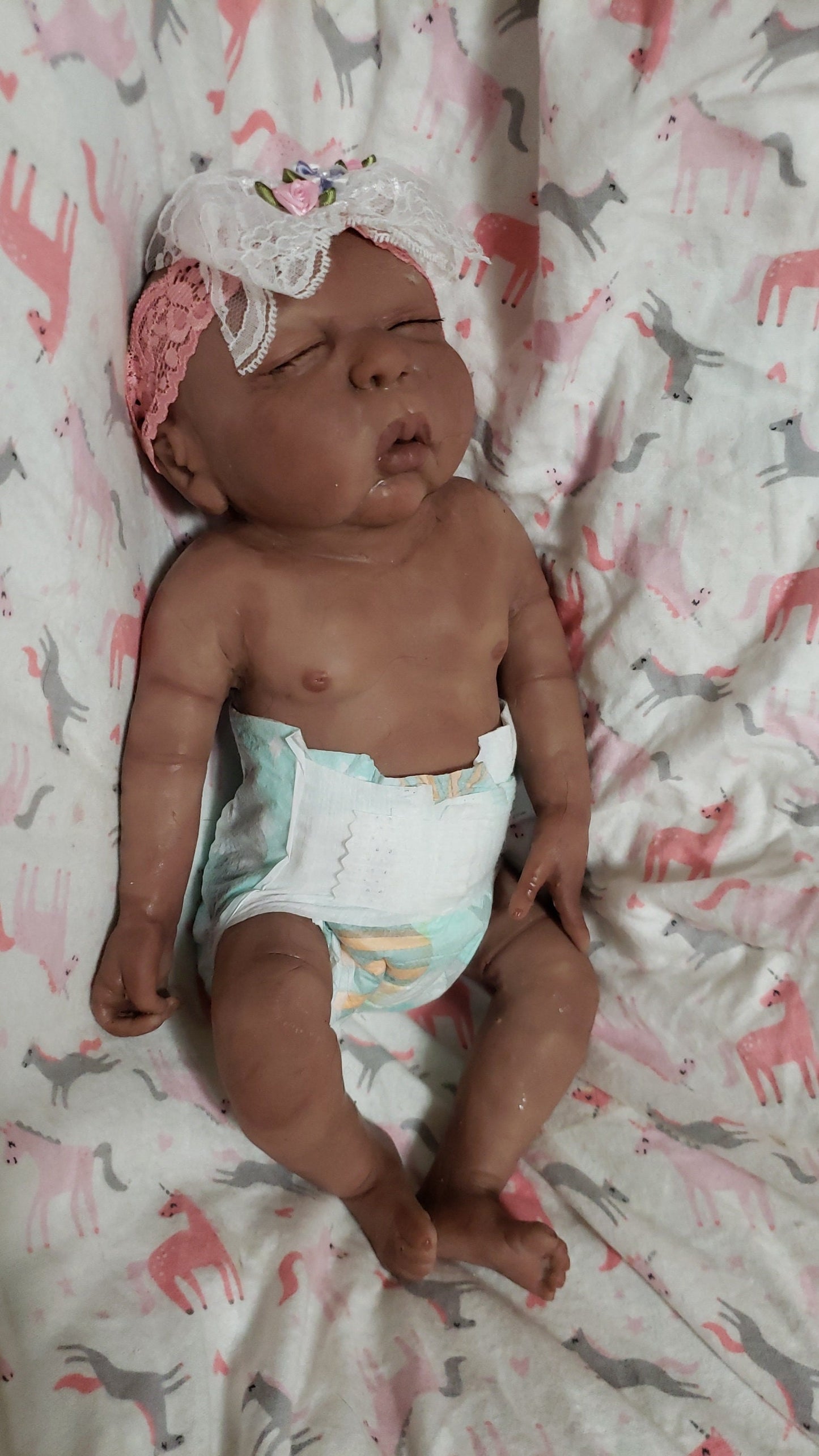 Full body silicone baby 15" preemie boy or girl amy