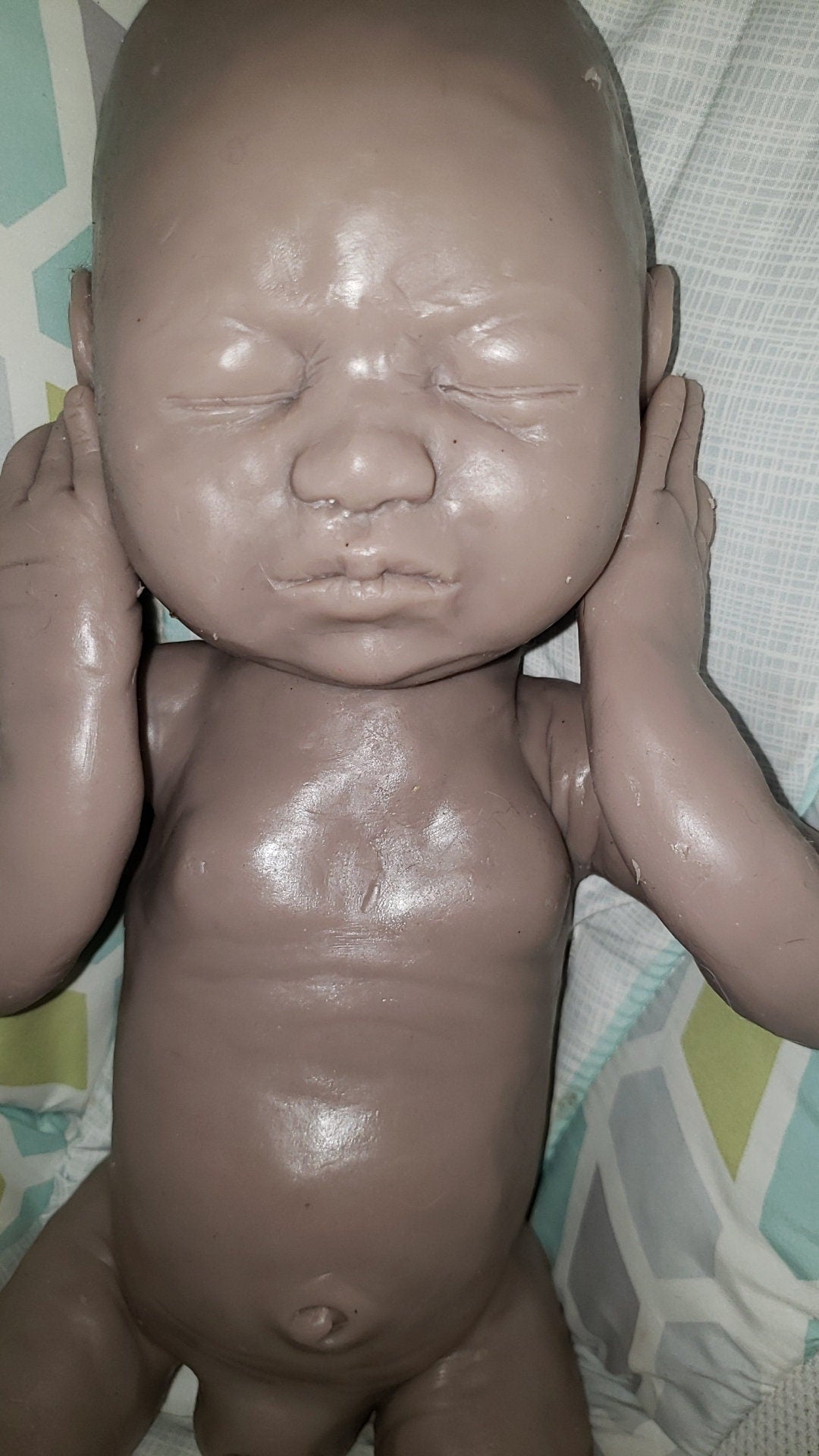 Full body silicone baby boy blank kit or fully painted baby boy doll Donna kohn