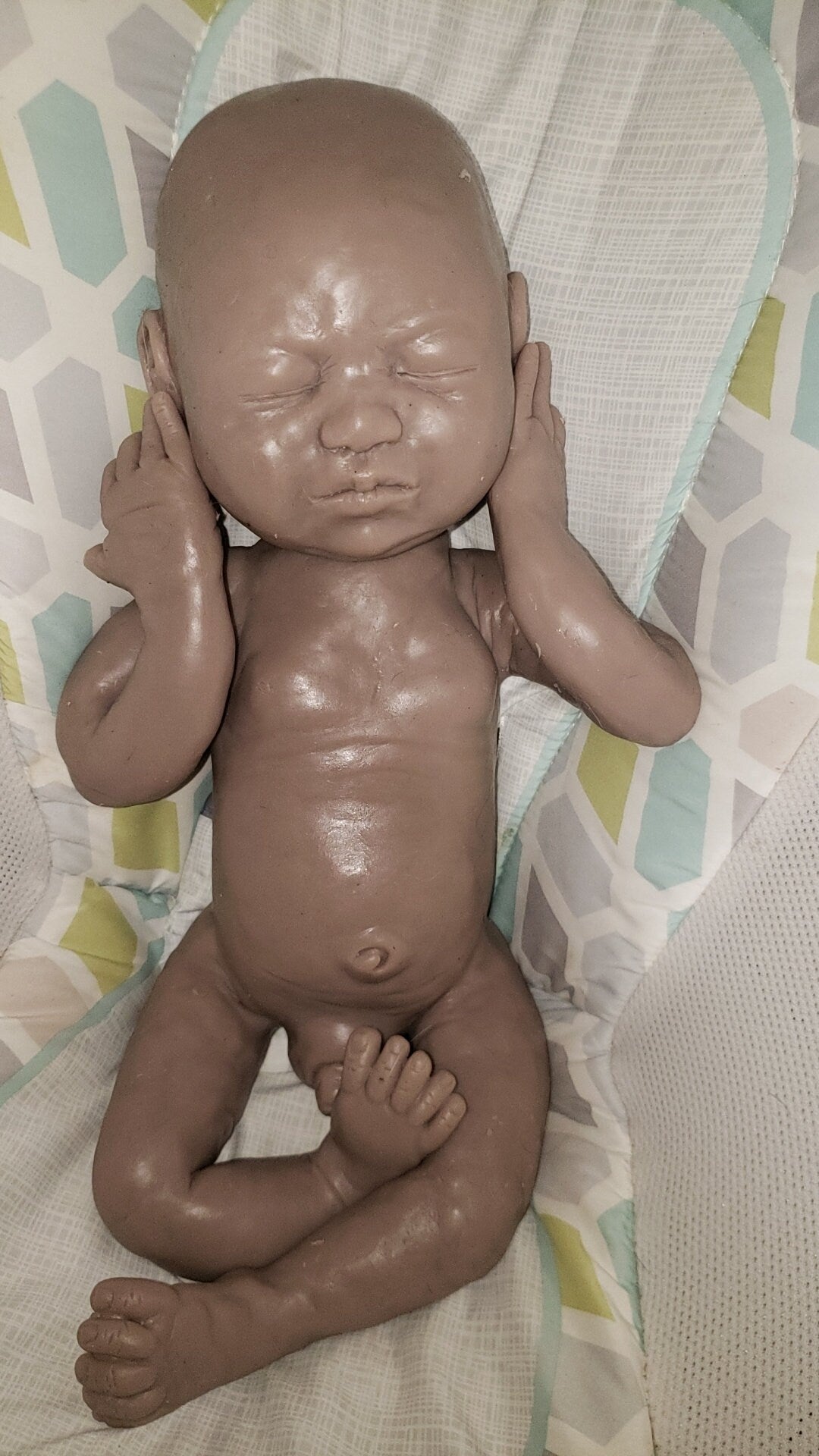 Full body silicone baby boy blank kit or fully painted baby boy doll Donna kohn