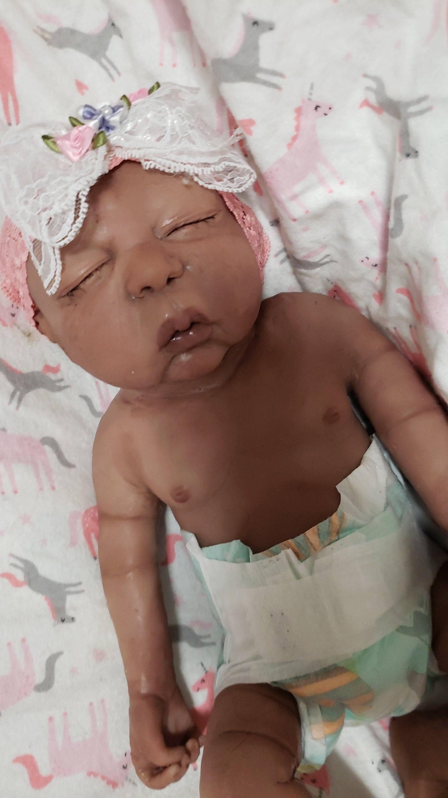 Full body silicone baby 15" preemie boy or girl amy