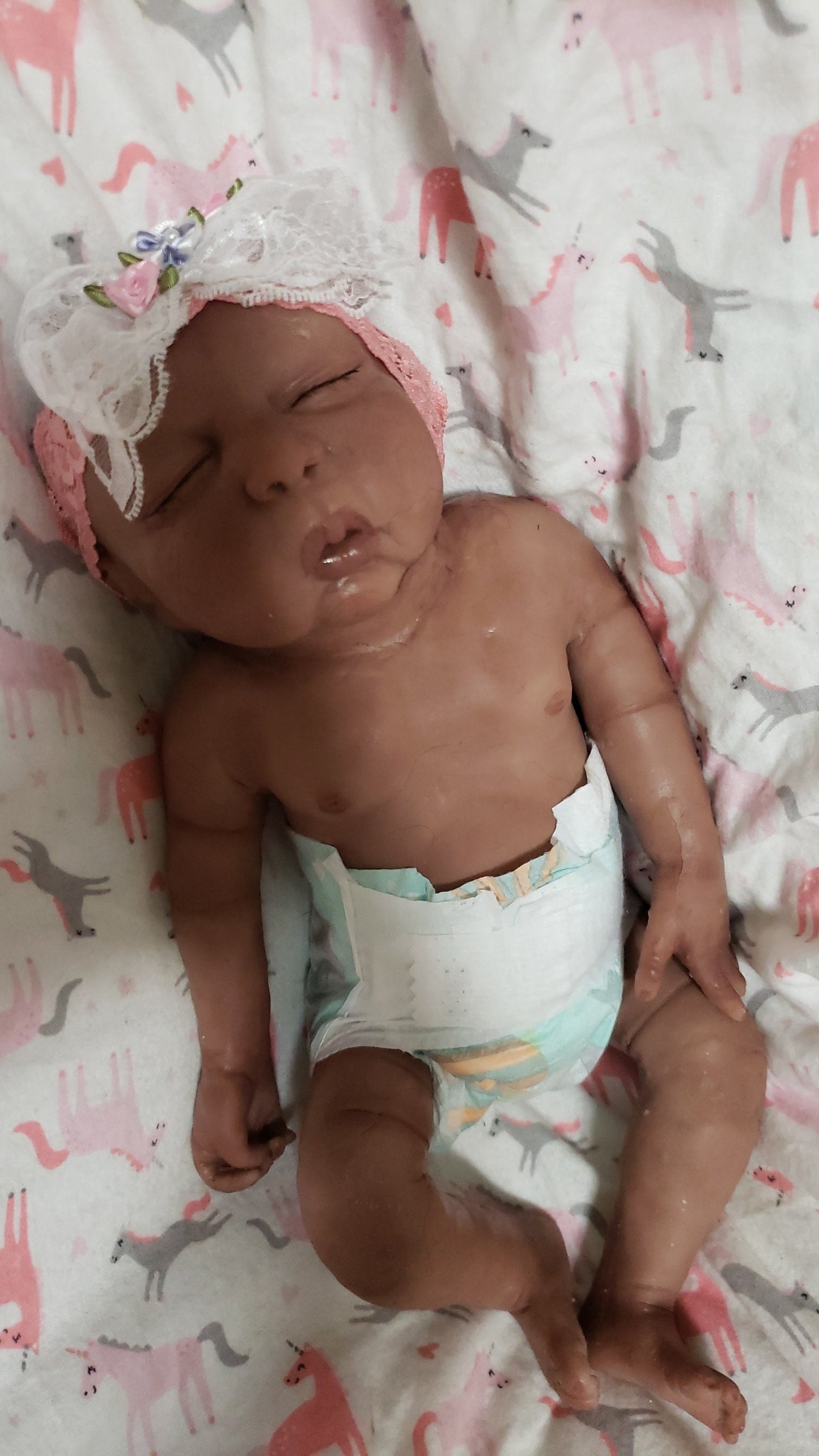 Full body silicone baby 15" preemie boy or girl amy