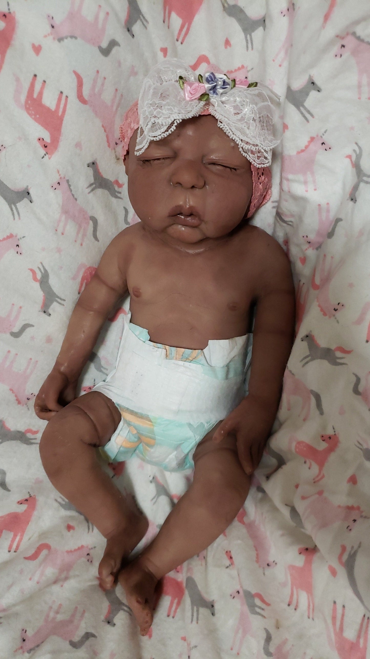 Full body silicone baby 15" preemie boy or girl amy