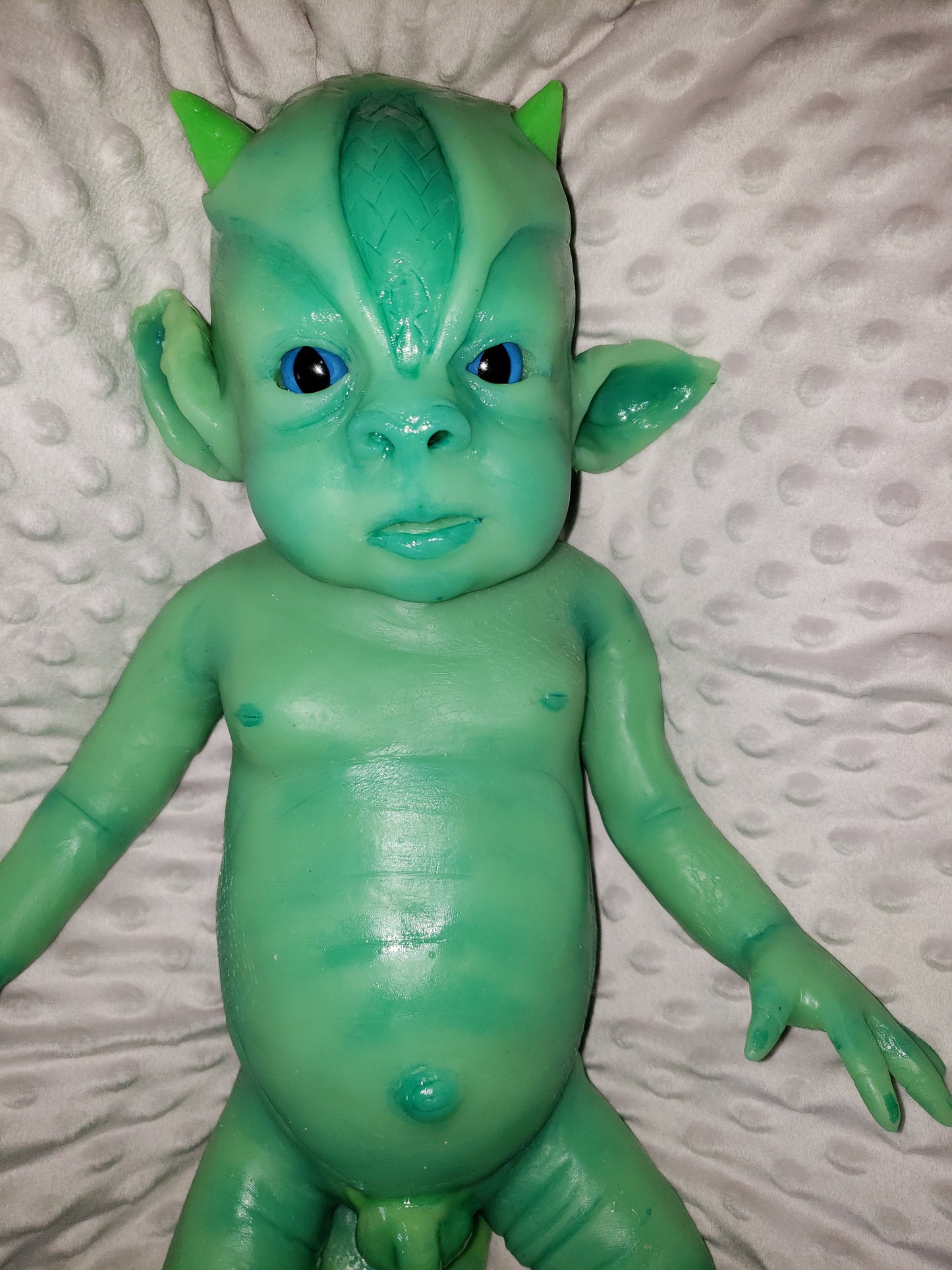 Full body silicone baby dragon blank kit "saphire"