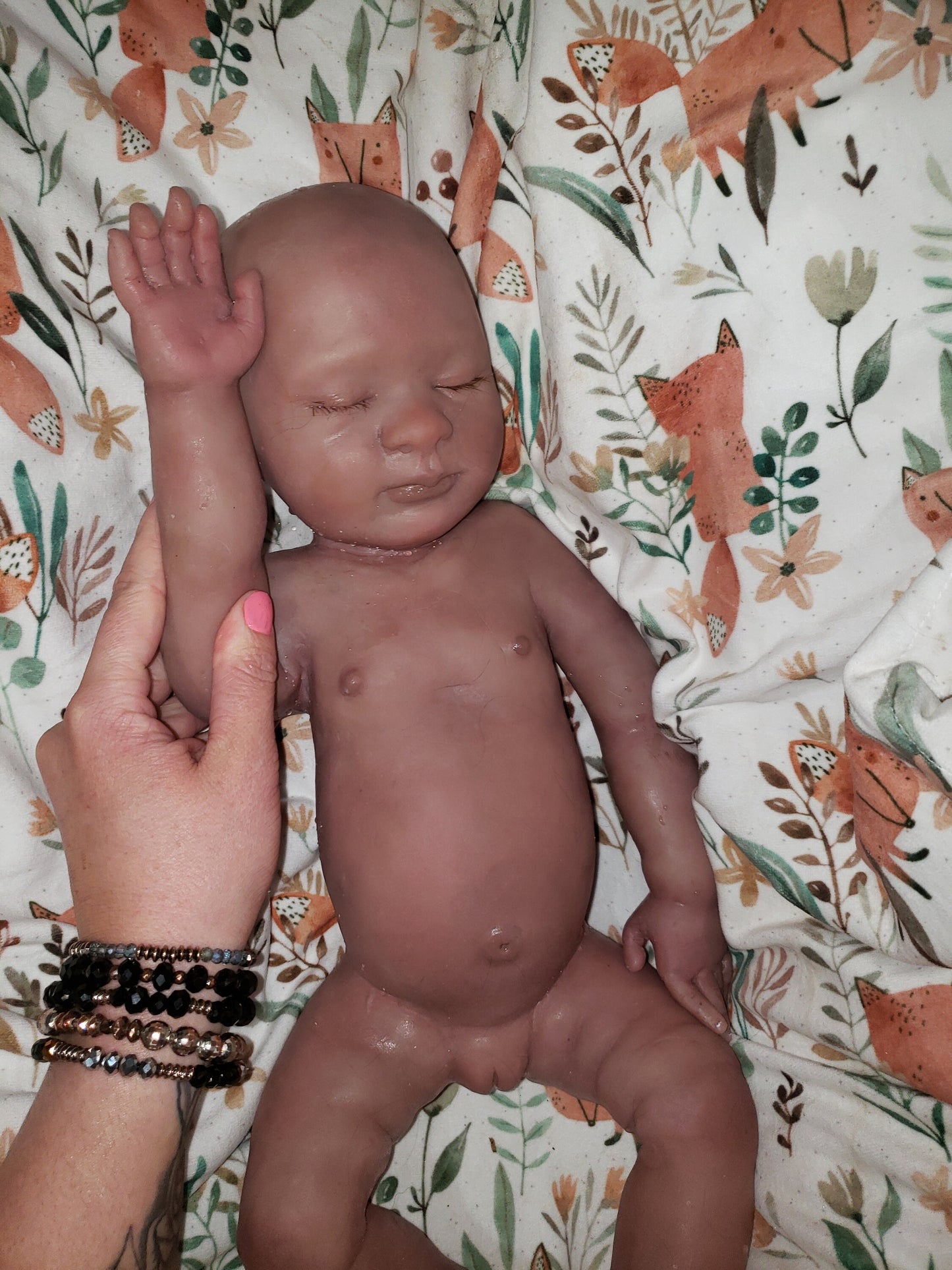 Full body silicone baby girl or boy newborn baby 19.5" pamela erff Olive