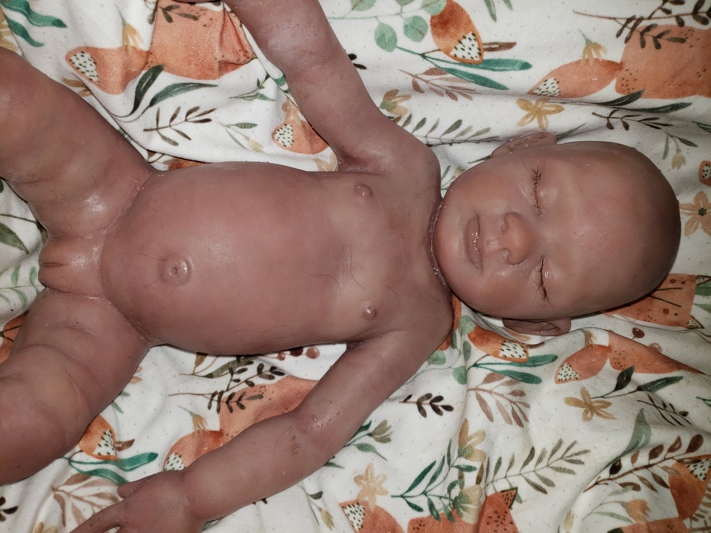 Full body silicone baby girl or boy newborn baby 19.5" pamela erff Olive