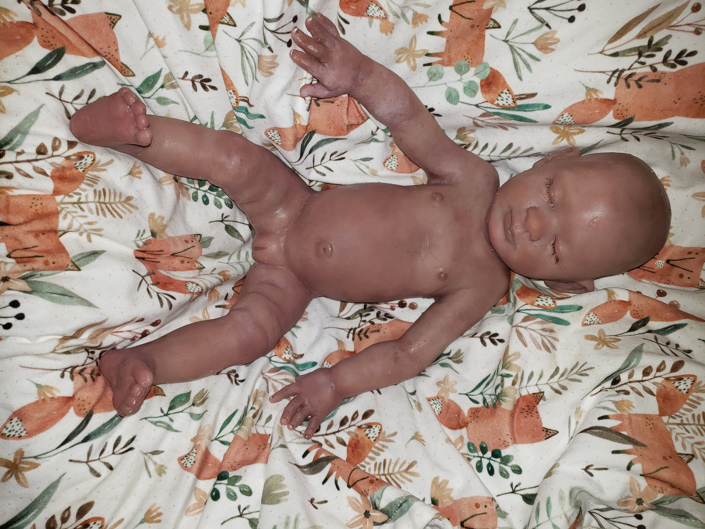 Full body silicone baby girl or boy newborn baby 19.5" pamela erff Olive