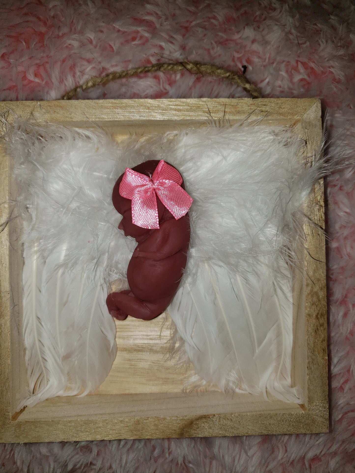 fetus silicone baby memorial silicone baby wall art with angel wings