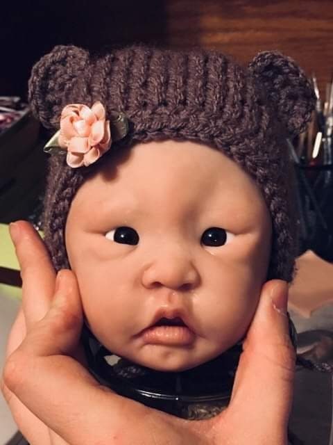 Silicone baby head for 16" cuddle body su