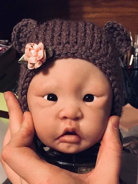 Silicone baby head for 16" cuddle body su